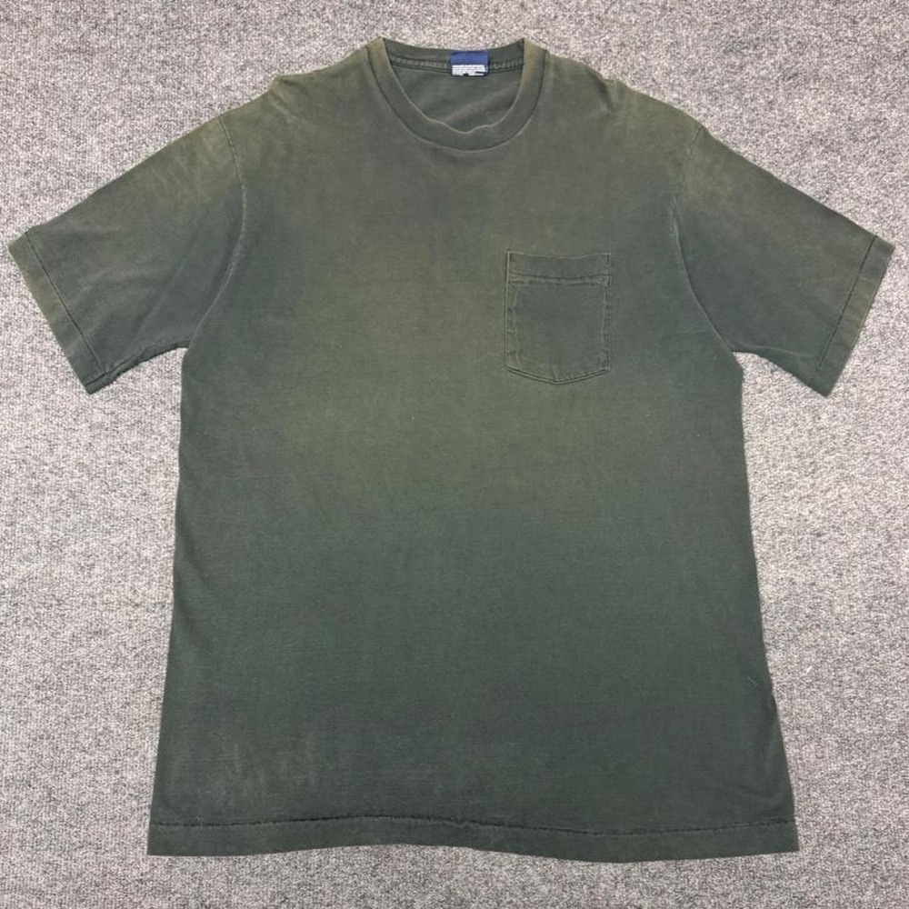 Vintage 1990s Faded Black Blank Pocket Tee